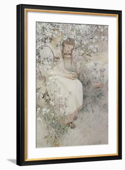 Blessed are the Pure in Heart: for They Shall See God, 1906-Alphonse Mucha-Framed Giclee Print