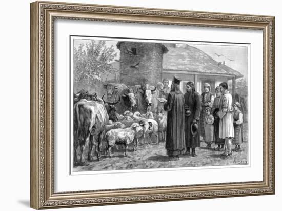 Blessing Domestic Animals, Bulgaria, 1887-Schonberg-Framed Giclee Print