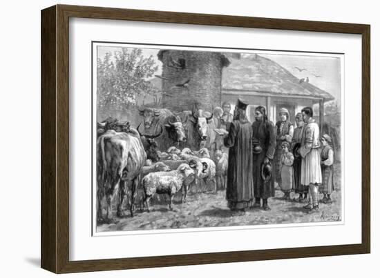 Blessing Domestic Animals, Bulgaria, 1887-Schonberg-Framed Giclee Print