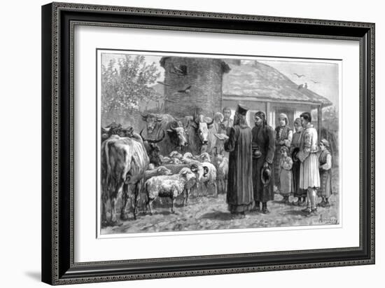 Blessing Domestic Animals, Bulgaria, 1887-Schonberg-Framed Giclee Print
