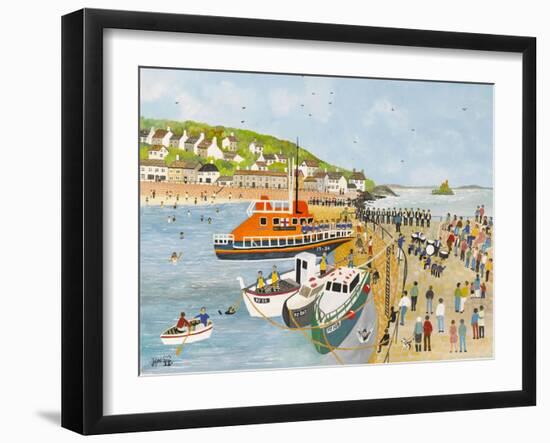 Blessing of the Lifeboat at Mousehole-Judy Joel-Framed Giclee Print