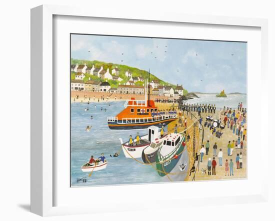 Blessing of the Lifeboat at Mousehole-Judy Joel-Framed Giclee Print