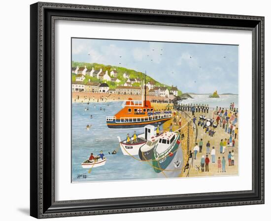 Blessing of the Lifeboat at Mousehole-Judy Joel-Framed Giclee Print