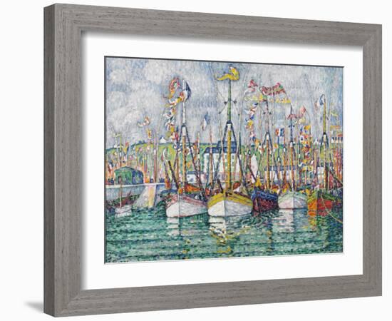 Blessing of the Tuna Fleet at Groix, 1923-Paul Signac-Framed Giclee Print