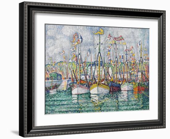 Blessing of the Tuna Fleet at Groix, 1923-Paul Signac-Framed Giclee Print