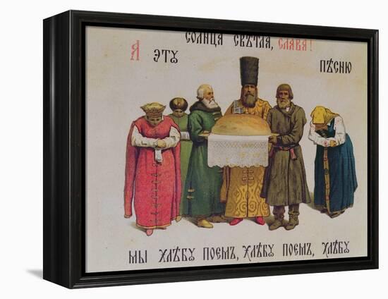 Blessing the Bread and Salt, Late 19th Century-null-Framed Premier Image Canvas