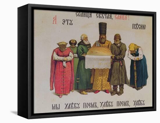 Blessing the Bread and Salt, Late 19th Century-null-Framed Premier Image Canvas