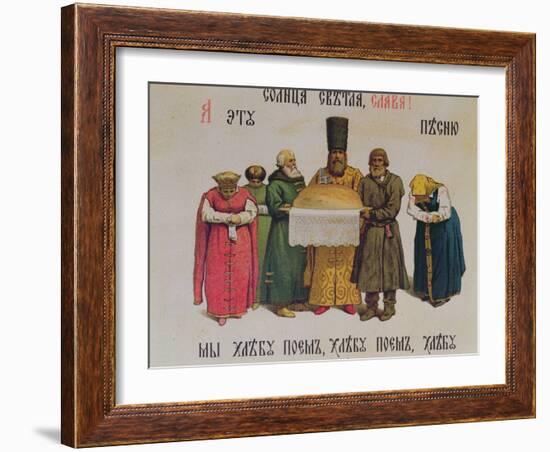 Blessing the Bread and Salt, Late 19th Century-null-Framed Giclee Print