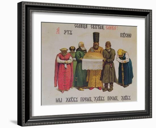 Blessing the Bread and Salt, Late 19th Century-null-Framed Giclee Print