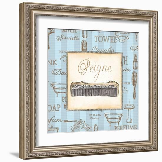 Bleu Beaute Feminine I-Charlene Audrey-Framed Art Print