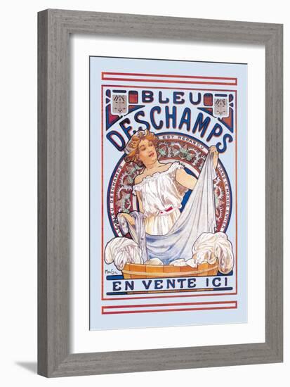 Bleu Deschamps En Vente Ici-Alphonse Mucha-Framed Art Print