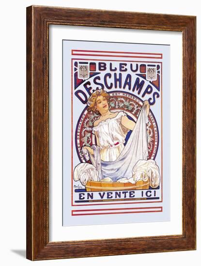 Bleu Deschamps En Vente Ici-Alphonse Mucha-Framed Art Print