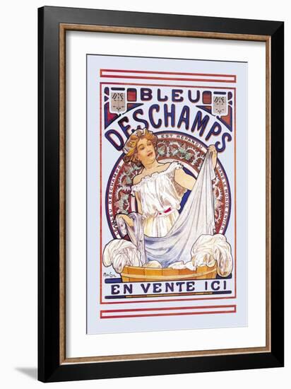 Bleu Deschamps En Vente Ici-Alphonse Mucha-Framed Art Print