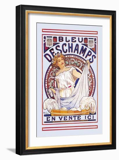 Bleu Deschamps En Vente Ici-Alphonse Mucha-Framed Art Print