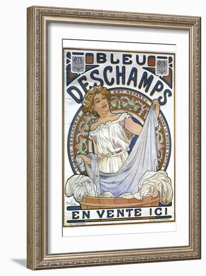 Bleu Dsechamps Sold Here-Alphonse Mucha-Framed Art Print