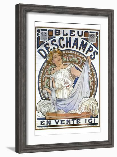 Bleu Dsechamps Sold Here-Alphonse Mucha-Framed Art Print