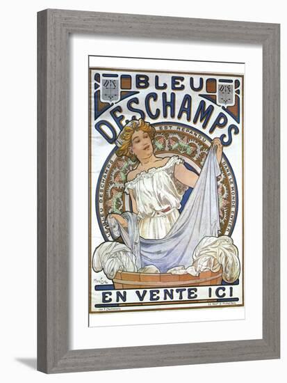 Bleu Dsechamps Sold Here-Alphonse Mucha-Framed Art Print