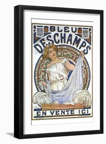 Bleu Dsechamps Sold Here-Alphonse Mucha-Framed Art Print
