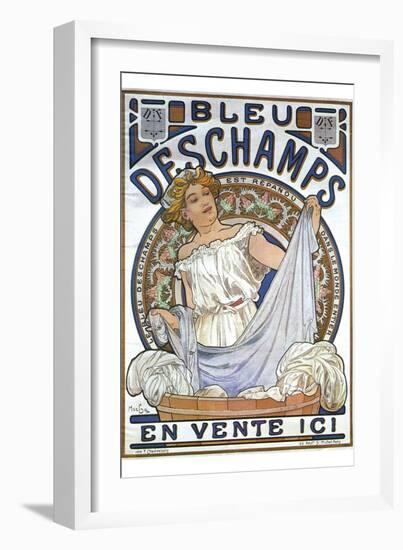 Bleu Dsechamps Sold Here-Alphonse Mucha-Framed Art Print