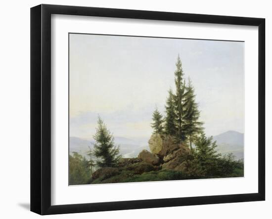 Blick in Das Tal Der Elbe, 1807-Caspar David Friedrich-Framed Giclee Print