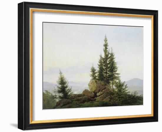 Blick in Das Tal Der Elbe, 1807-Caspar David Friedrich-Framed Giclee Print