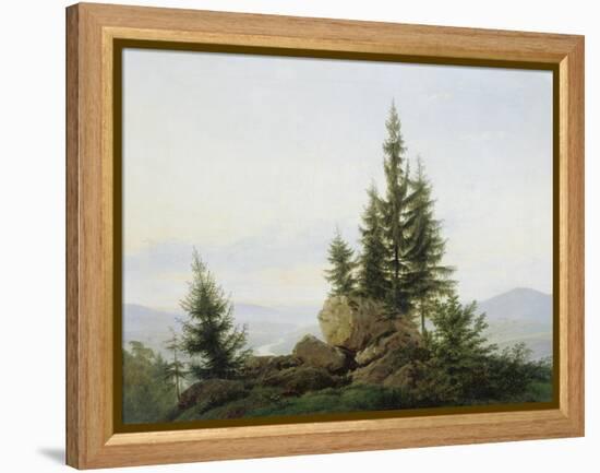 Blick in Das Tal Der Elbe, 1807-Caspar David Friedrich-Framed Premier Image Canvas