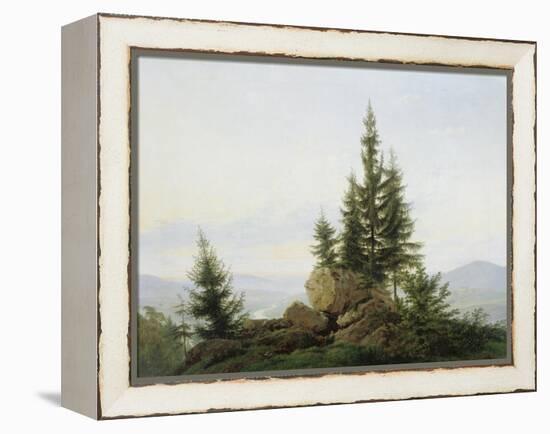 Blick in Das Tal Der Elbe, 1807-Caspar David Friedrich-Framed Premier Image Canvas