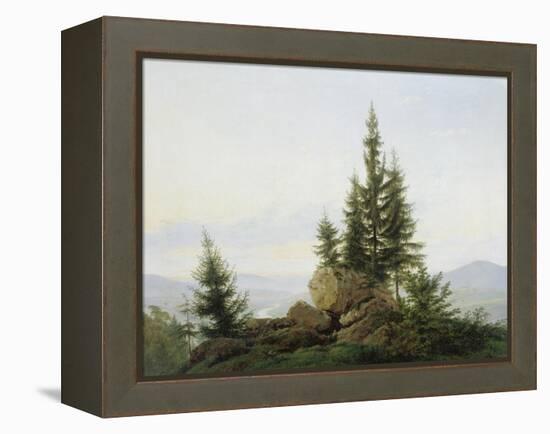 Blick in Das Tal Der Elbe, 1807-Caspar David Friedrich-Framed Premier Image Canvas