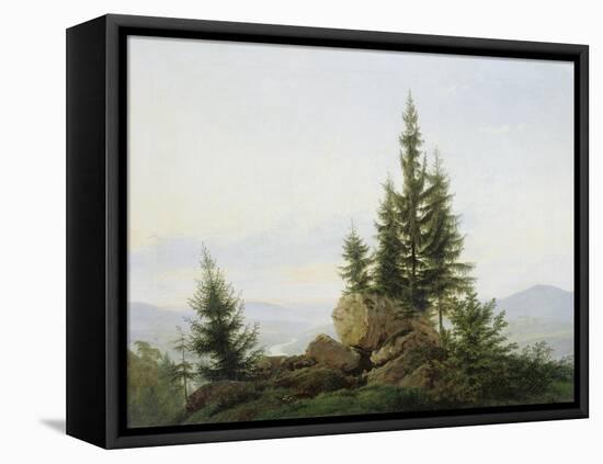 Blick in Das Tal Der Elbe, 1807-Caspar David Friedrich-Framed Premier Image Canvas