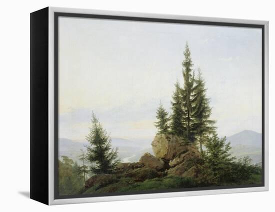 Blick in Das Tal Der Elbe, 1807-Caspar David Friedrich-Framed Premier Image Canvas