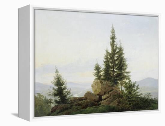 Blick in Das Tal Der Elbe, 1807-Caspar David Friedrich-Framed Premier Image Canvas