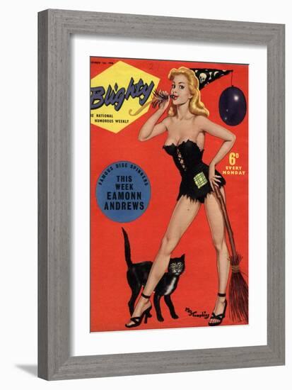 Blighty, Glamour Pin-Ups Models Halloween Magazine, UK, 1958-null-Framed Giclee Print