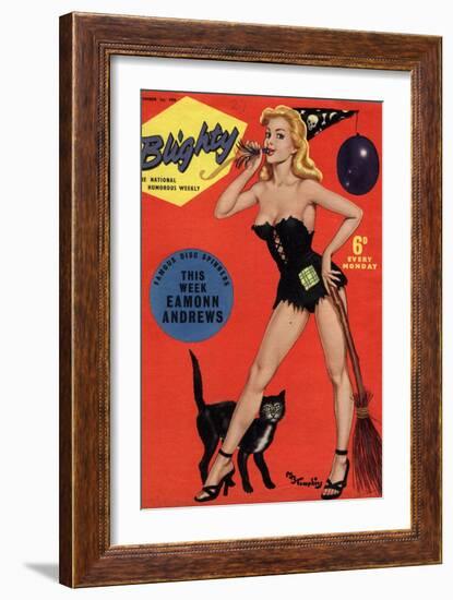 Blighty, Glamour Pin-Ups Models Halloween Magazine, UK, 1958-null-Framed Giclee Print