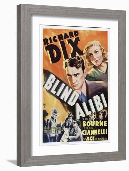 Blind Alibi, Top from Left: Richard Dix, Whitney Bourne, 1938-null-Framed Art Print