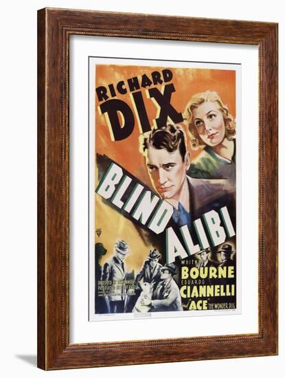 Blind Alibi, Top from Left: Richard Dix, Whitney Bourne, 1938-null-Framed Art Print
