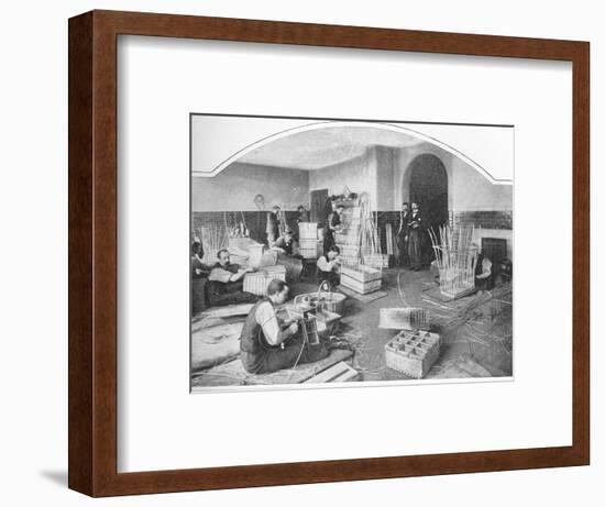 Blind basket-makers at work, Tottenham Court Road, London, c1901 (1903)-Unknown-Framed Photographic Print