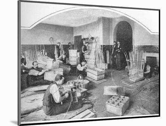 Blind basket-makers at work, Tottenham Court Road, London, c1901 (1903)-Unknown-Mounted Photographic Print