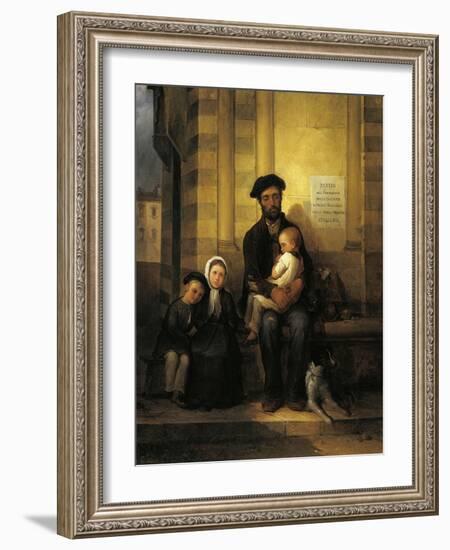 Blind Craftsman and His Family, 1851-Giuseppe Moricci-Framed Giclee Print