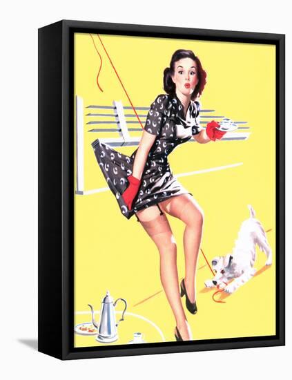 Blind Date Pin-Up 1940s-Gil Elvgren-Framed Stretched Canvas