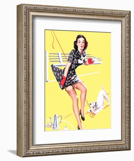 Blind Date Pin-Up 1940s-Gil Elvgren-Framed Art Print