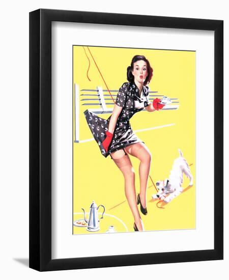 Blind Date Pin-Up 1940s-Gil Elvgren-Framed Art Print