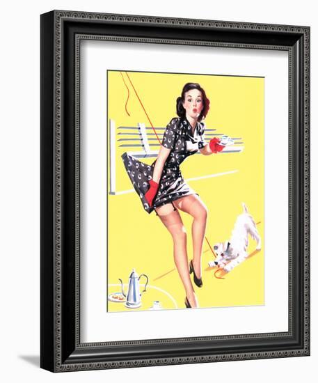 Blind Date Pin-Up 1940s-Gil Elvgren-Framed Art Print