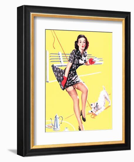 Blind Date Pin-Up 1940s-Gil Elvgren-Framed Art Print