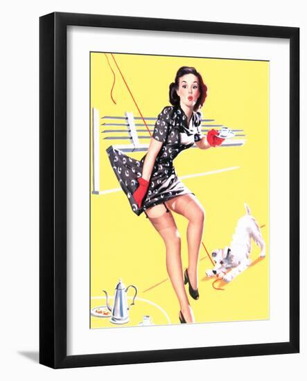 Blind Date Pin-Up 1940s-Gil Elvgren-Framed Premium Giclee Print