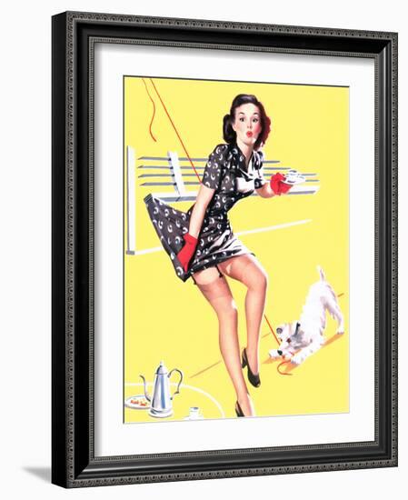 Blind Date Pin-Up 1940s-Gil Elvgren-Framed Premium Giclee Print