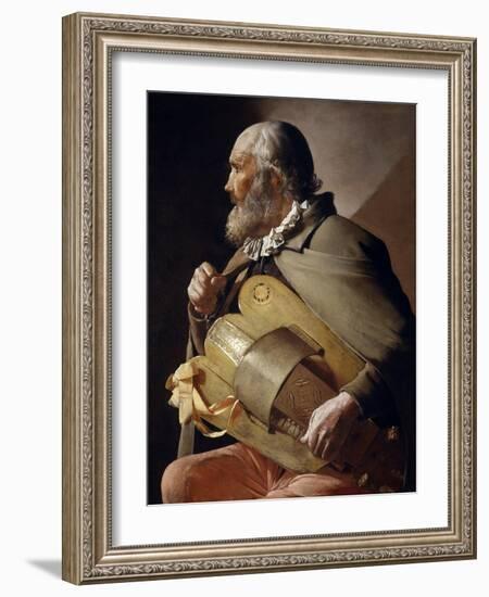 Blind Hurdy-Gurdy Player, 1610-1630-Georges de La Tour-Framed Giclee Print