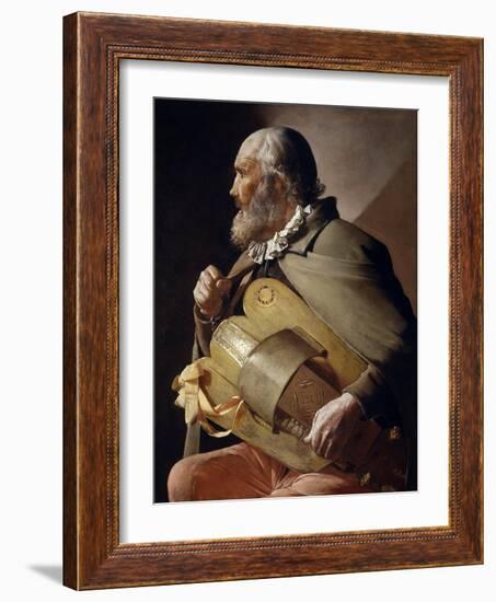 Blind Hurdy-Gurdy Player, 1610-1630-Georges de La Tour-Framed Giclee Print