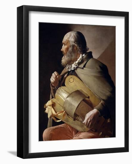 Blind Hurdy-Gurdy Player, 1610-1630-Georges de La Tour-Framed Giclee Print