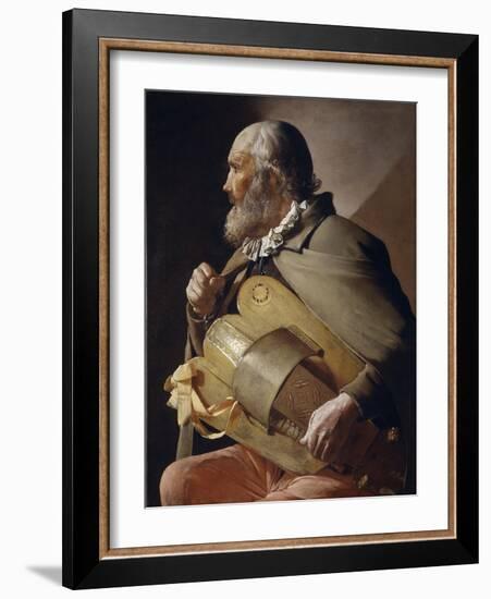 Blind Hurdy-Gurdy Player, 1610-1630-Georges de La Tour-Framed Giclee Print