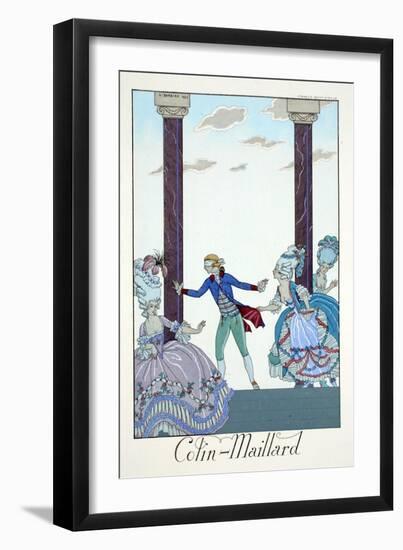 Blind Man's Bluff, from 'Falbalas and Fanfreluches, Almanach des Modes Présentes, Passées et…-Georges Barbier-Framed Giclee Print